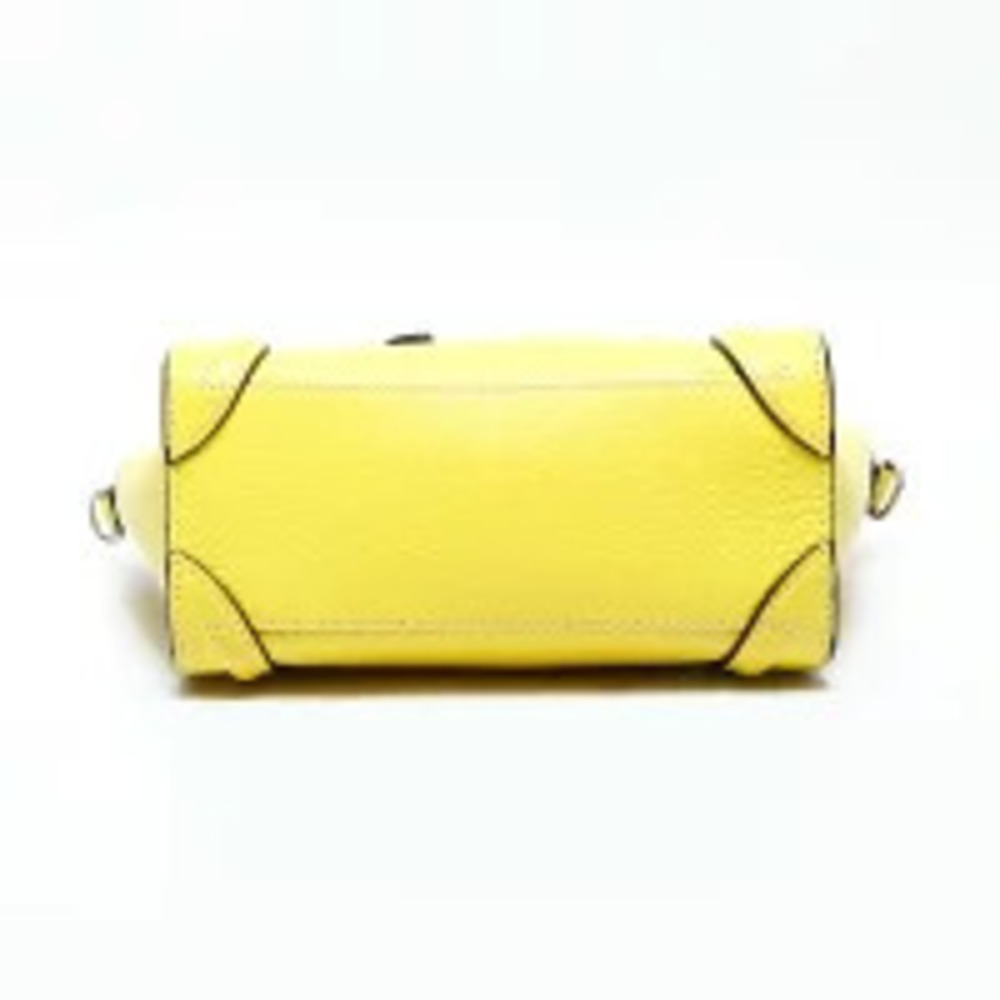 Celine Luggage Leather Handbag Yellow - Picture 8 of 13